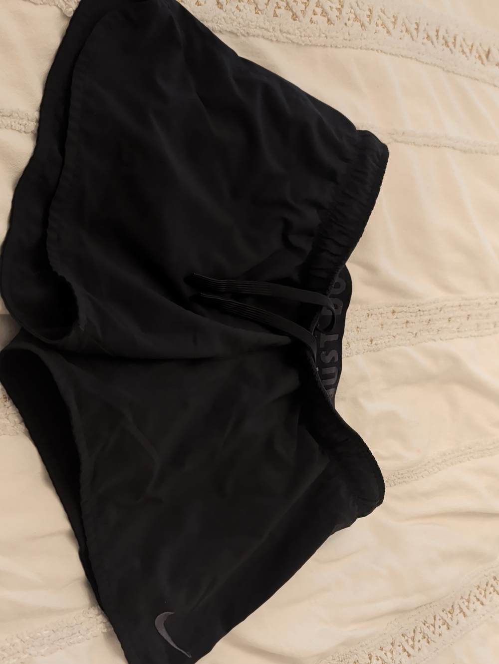 Nike Black Women's Athletic Running Shorts with Swoosh